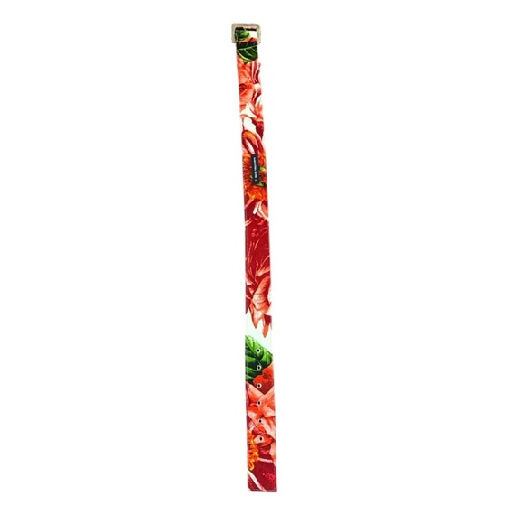 Samantha Sung Red Floral Belt Size 6